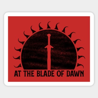 At the Blade of Dawn (Black): Fantasy Design Magnet